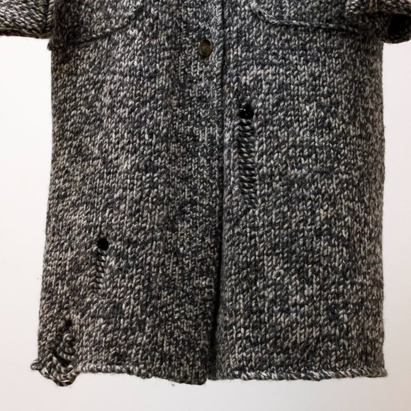 R13 AW/21 Grey Oversized Lapel Sweater Coat - Picture 12 of 14